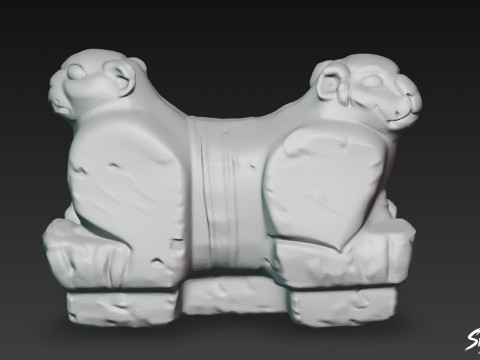 Tahta Jaguar Uxmal Model 3D