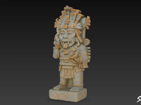 Tlaloc Statue 3D Model