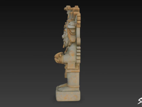 Tlaloc Statue 3D Model