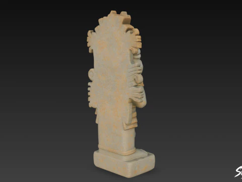 Tlaloc Statue 3D Model