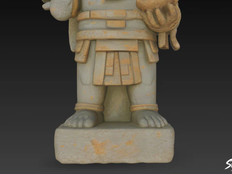 Tlaloc Statue 3D Model