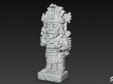 特拉洛克雕像 3D 模型