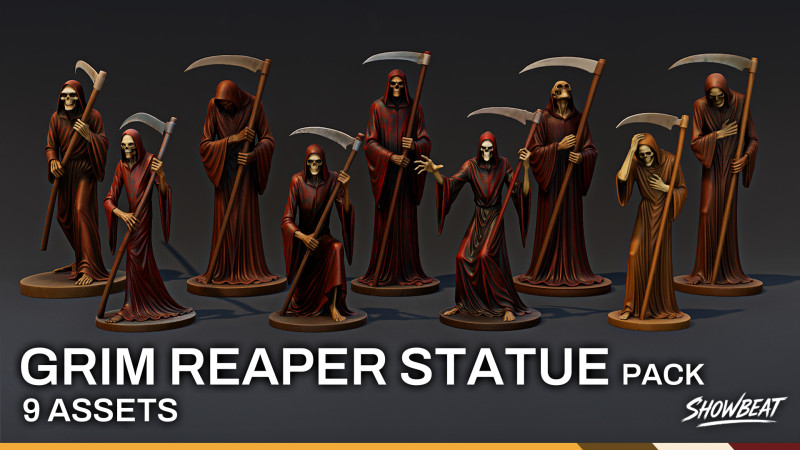 Azrail Heykeli Paketi 3D Model .c4d .max .obj .3ds .fbx .stl .blend