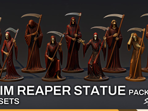 Pack de statues de la Faucheuse Modèle 3D