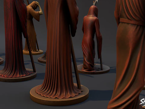 Grim Reaper Statue Pack 3D Model