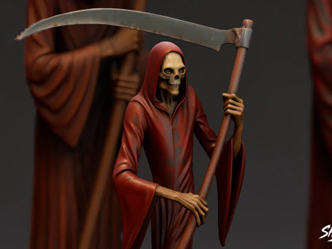 Grim Reaper Statue Pack 3D Model
