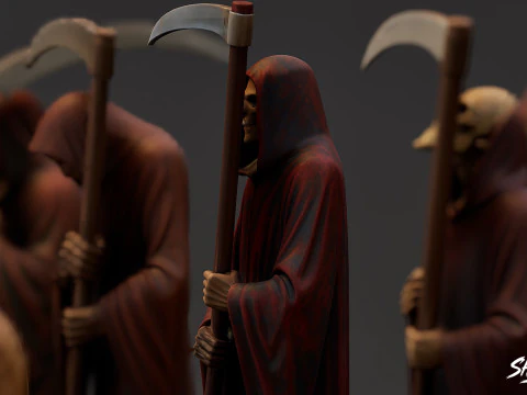 Grim Reaper Statue Pack 3D Model
