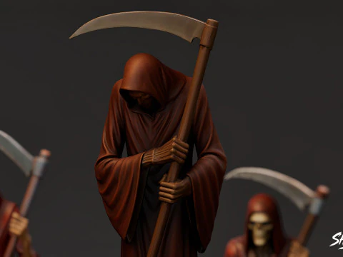 Grim Reaper Statue Pack 3D Model