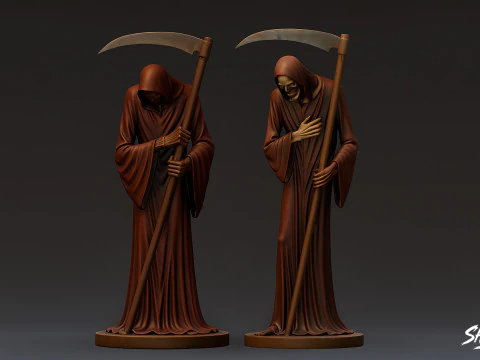 Grim Reaper Statue Pack 3D Model
