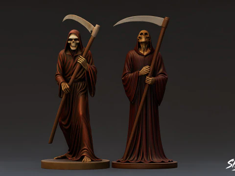 Grim Reaper Statue Pack 3D Model