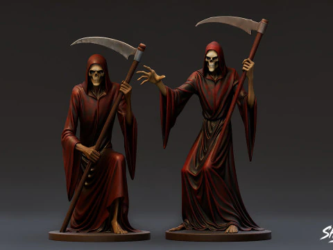 Grim Reaper Statue Pack 3D Model