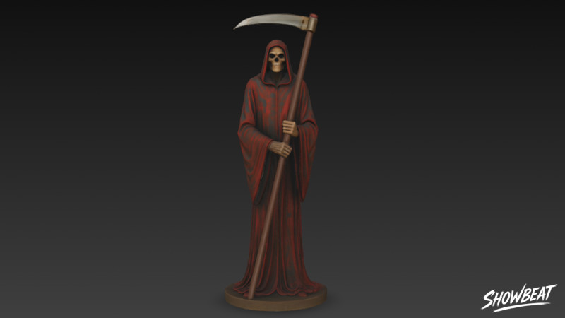 Pose Klasik Patung Grim Reaper Model 3D .c4d .max .obj .3ds .fbx .stl .blend