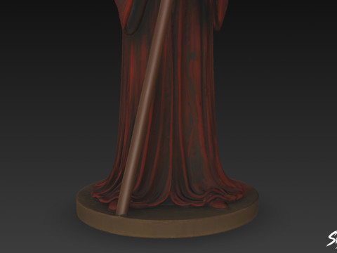 Pose Klasik Patung Grim Reaper Model 3D