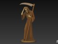 Grim Reaper Statue Despair Pose 3D Model