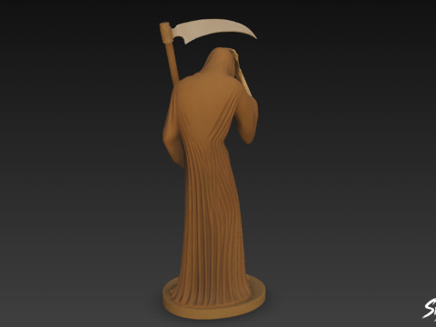 Pose de désespoir de la statue de la Faucheuse Modèle 3D
