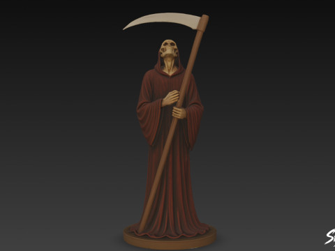 Grim Reaper Statue Heaven Gaze Pose 3D Model