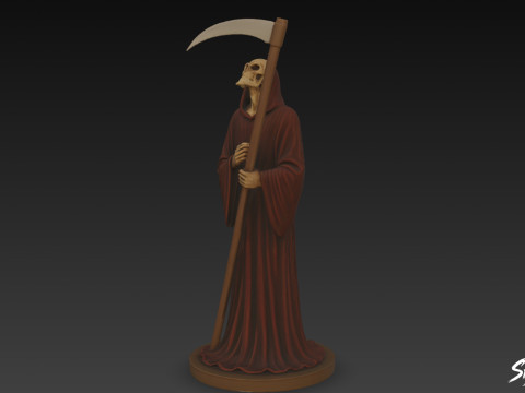 Grim Reaper Statue Heaven Gaze Pose 3D Model