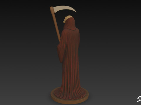 Grim Reaper Statue Heaven Gaze Pose 3D Model