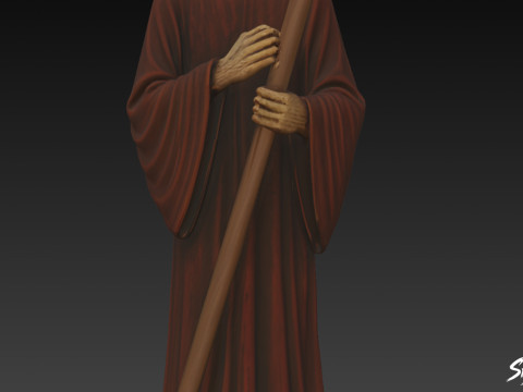 Grim Reaper Statue Heaven Gaze Pose 3D Model