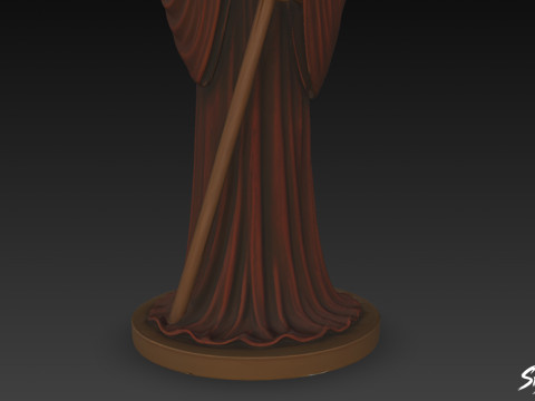 Grim Reaper Statue Heaven Gaze Pose 3D Model