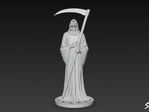 Grim Reaper Statue Heaven Gaze Pose 3D Model