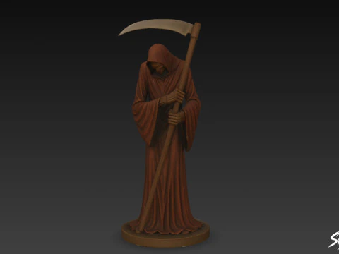 &Ouml;l&uuml;m Meleği Heykeli Yas Pozu 3D Model