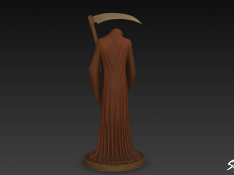 Pose de luto da estátua do Ceifador Modelo 3D