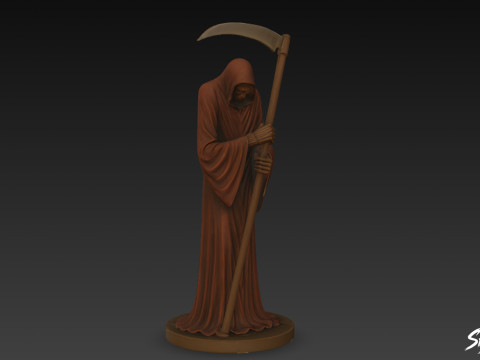 Pose de luto da estátua do Ceifador Modelo 3D