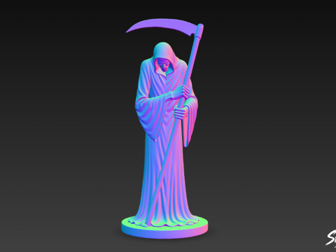 Pose de luto da estátua do Ceifador Modelo 3D