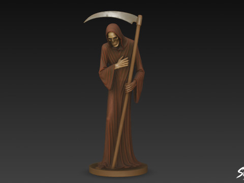 死神像を尊重するポーズ 3Dモデル