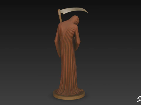 Grim Reaper Statue Respect Pose 3D Model