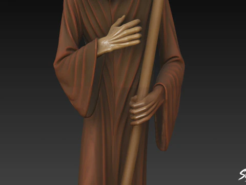 Grim Reaper Statue Respect Pose 3D Model