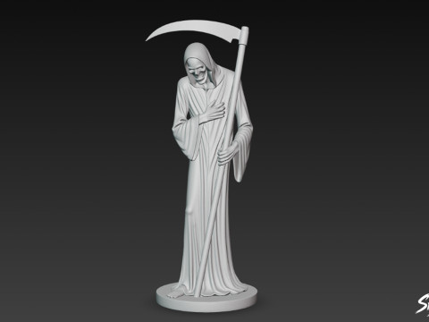 死神像を尊重するポーズ 3Dモデル