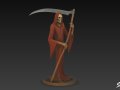 Grim Reaper Statue Standing Pose 3D Model
