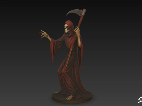 Grim Reaper Statue Reaching Pose 3D Model
