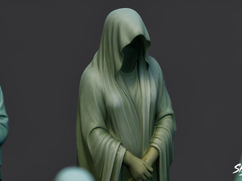 Ghost Statue Pack 3D Model