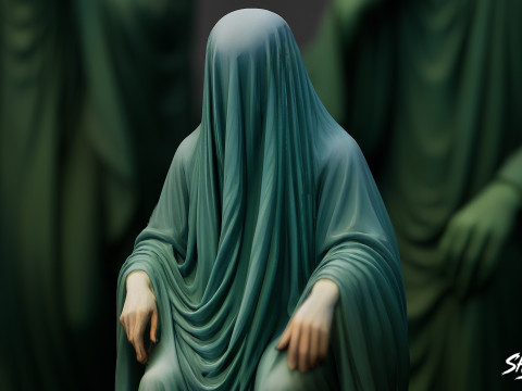Ghost Statue Pack 3D Model