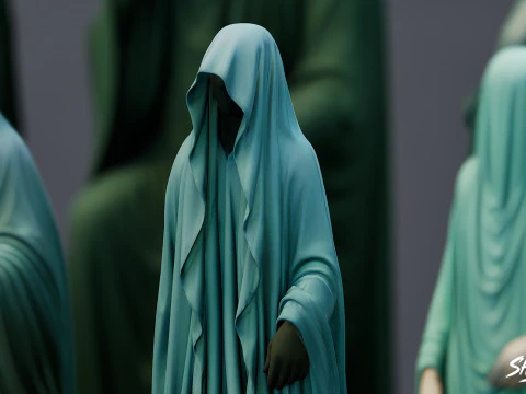 Ghost Statue Pack 3D Model