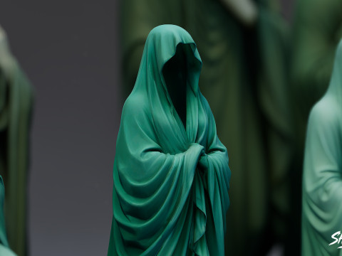 Ghost Statue Pack 3D Model