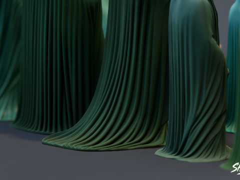 Ghost Statue Pack 3D Model