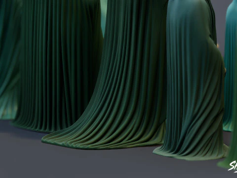 Ghost Statue Pack 3D Model