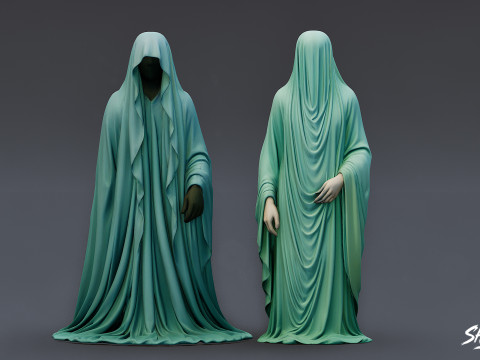 Ghost Statue Pack 3D Model
