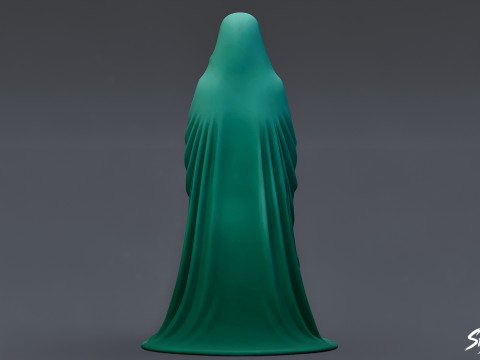 Geisterstatue, stehend, wachsam 3D Modell