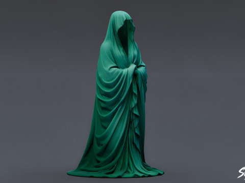 Geisterstatue, stehend, wachsam 3D Modell