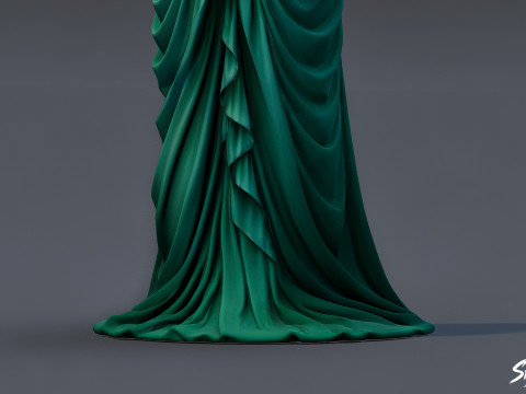 Geisterstatue, stehend, wachsam 3D Modell