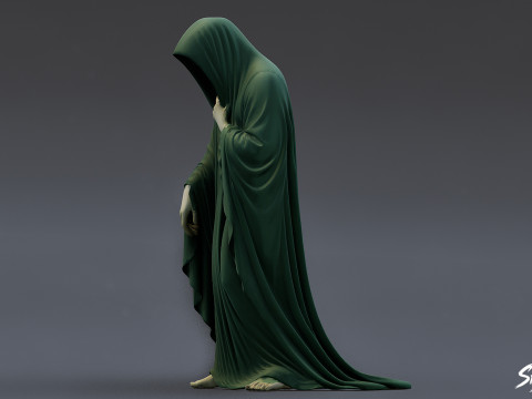 幽霊像お辞儀フィギュア 3Dモデル