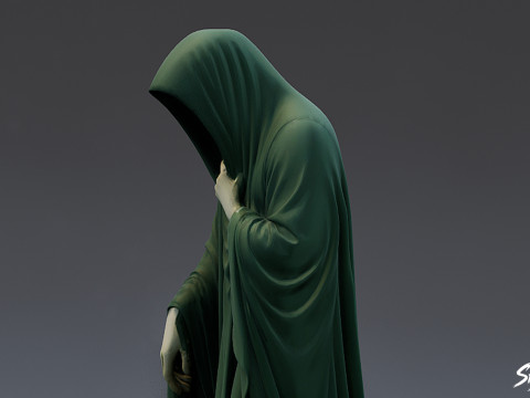 幽霊像お辞儀フィギュア 3Dモデル