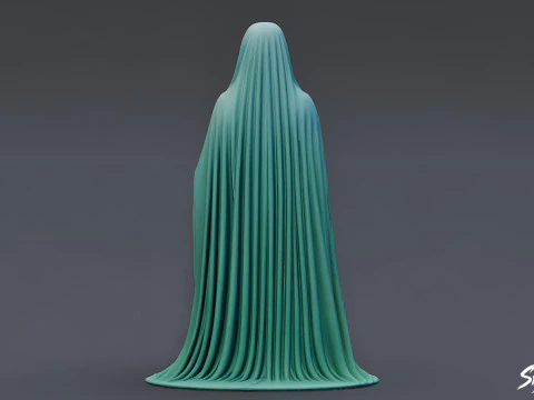 Ghost Statue Outstretched Hand 3D Model