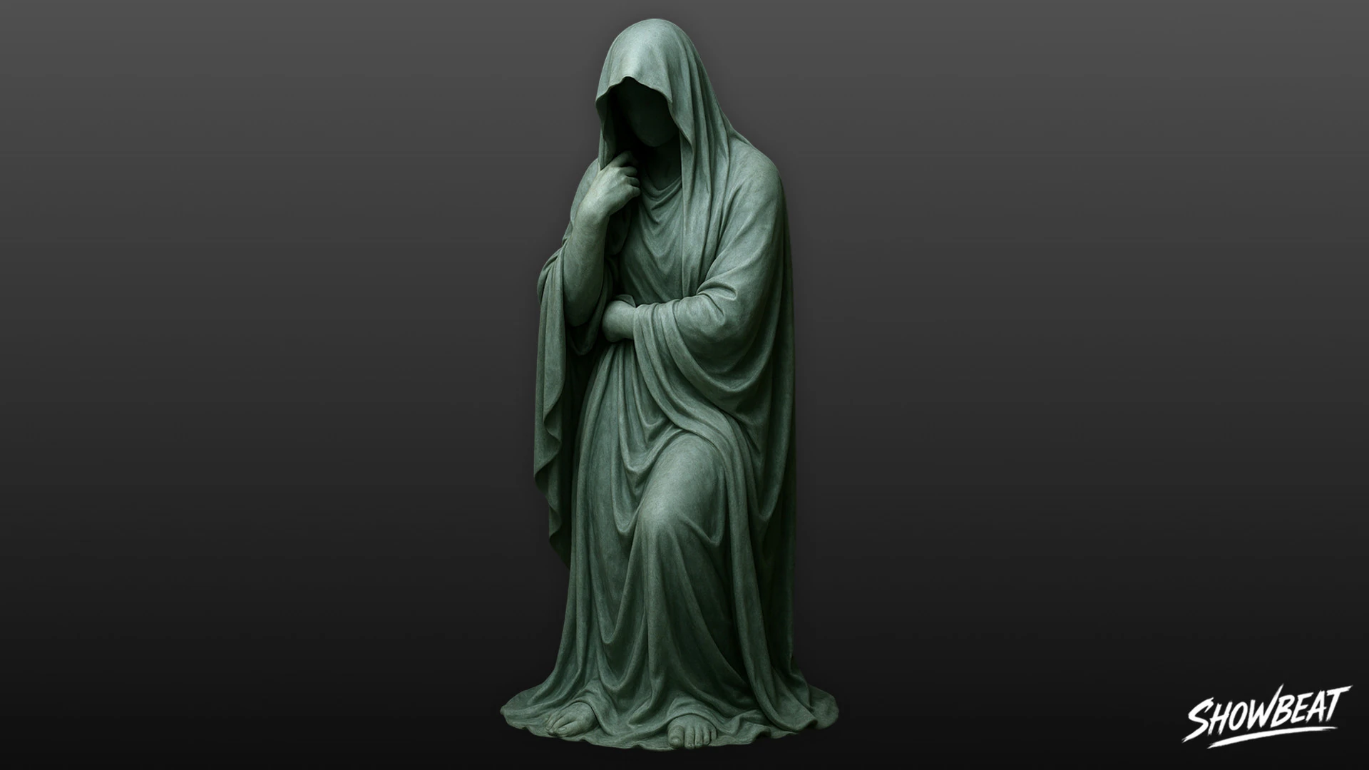 Ghost Statue Seated Contemplation 3D Model .c4d .max .obj .3ds .fbx .stl .blend 