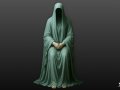 Ghost Statue Seated Hands Folded 3D Model
